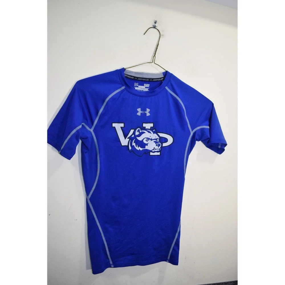 West Potomac HS VA Wolverine Under Armour HeatGear Compression T MENS S Blue